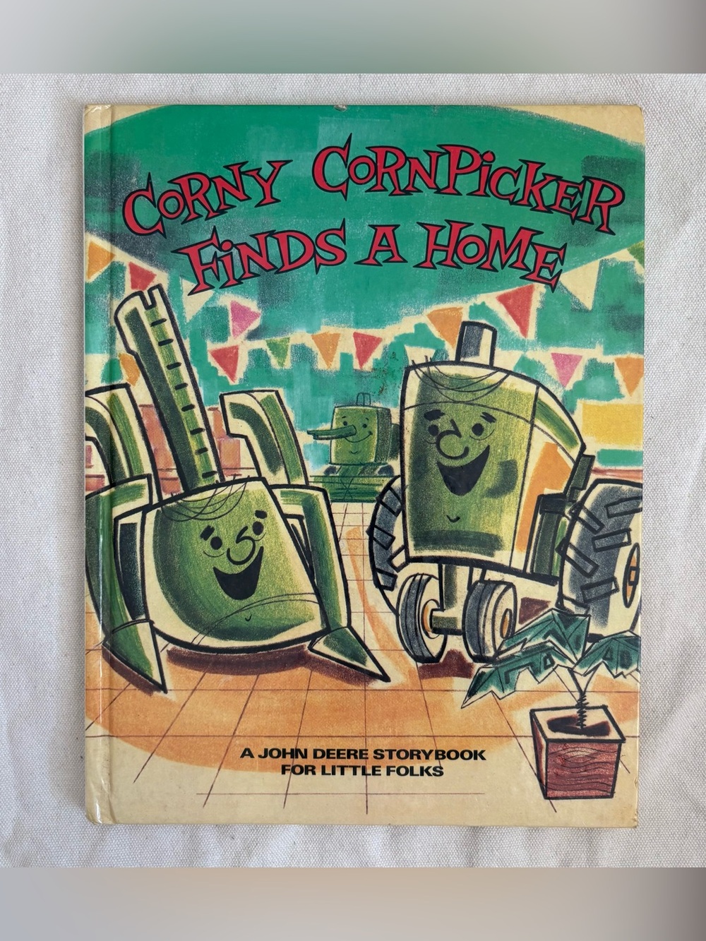Vintage John Deere Corny Cornpicker Finds a Home HC Storybook 1988 Original